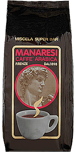 Manaresi Kaffee Espresso Super Bar Brown 1kg Bohnen